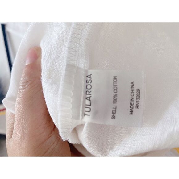 Tularosa Ringle linen Romper In Ivory - Picture 10 of 10